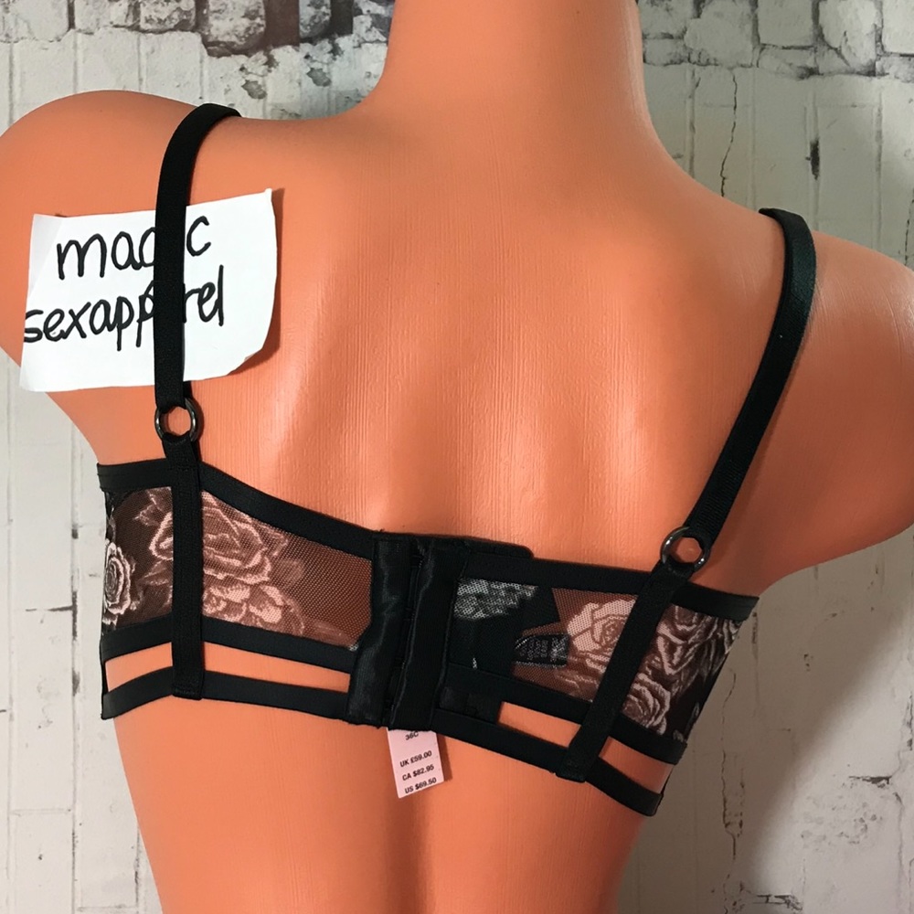 VS 34 36 LUXE QUARTER CUP SEXY STRAPPY BRA CAGED - Picture 4 of 9
